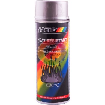 Motip Эмаль аэрозольная, термостойкая до 800⁰С, серебро, 400 мл 