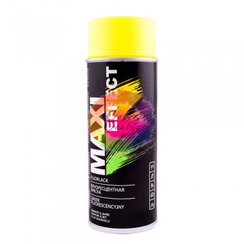 Maxi Color Емаль аерозольна флуоресцентна, жовта, 400мл
