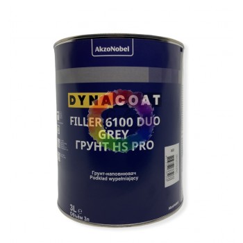 Грунт для авто акриловий, мокрий по мокрому DYNA 6100 DUO без затверджувача, 3 л (Сірий)