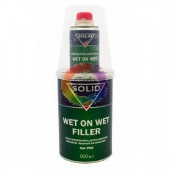 Грунт - наповнювач "мокрий по мокрому" SOLID WET-ON-WET 6+1, 0,9 л + 0,15 л (св. сірий)