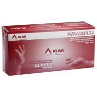 Перчатки латексные IGAR синие пара XL