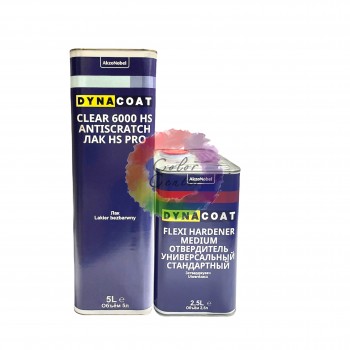  Лак акриловий безбарвний Dyna HS 6000 Medium, 5л + затв. 2,5л